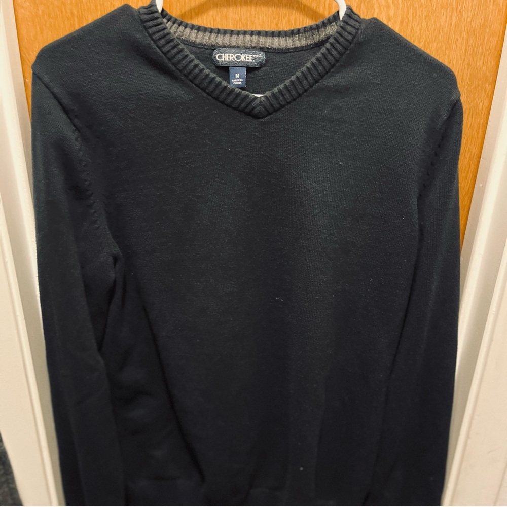 Cherokee Black V-Neck Sweater